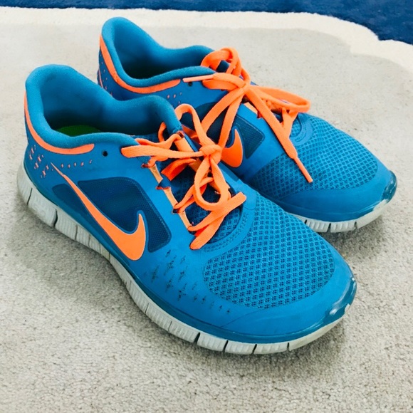 Nike Free 5.0 blue and orange - Picture 2 of 4
